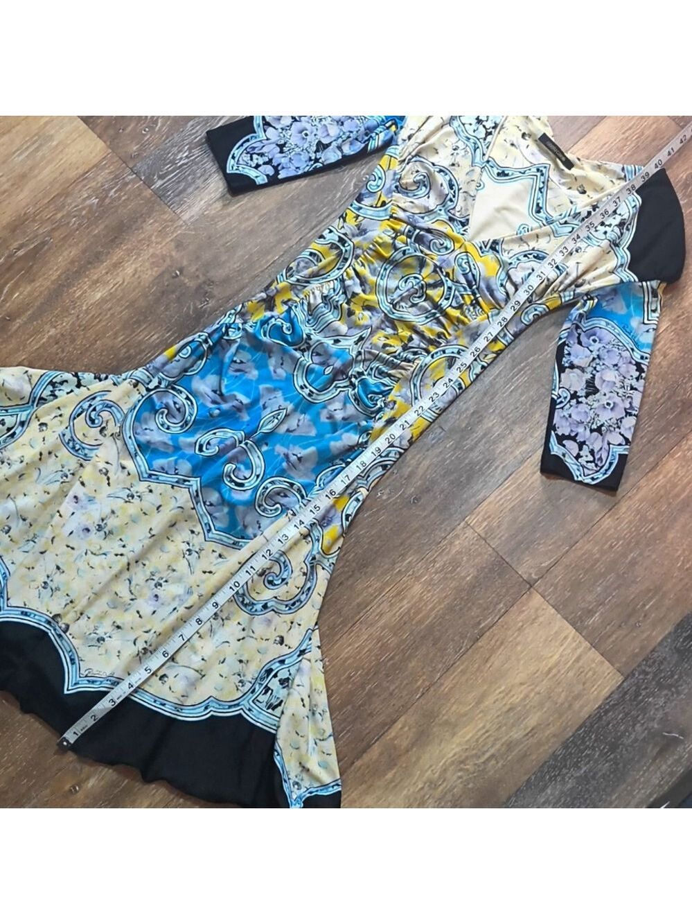 Roberto Cavalli - V Neck - Luxery Vintage 3/4 Sleeve Dress - Size 40 - Rare - Picture 6 of 13